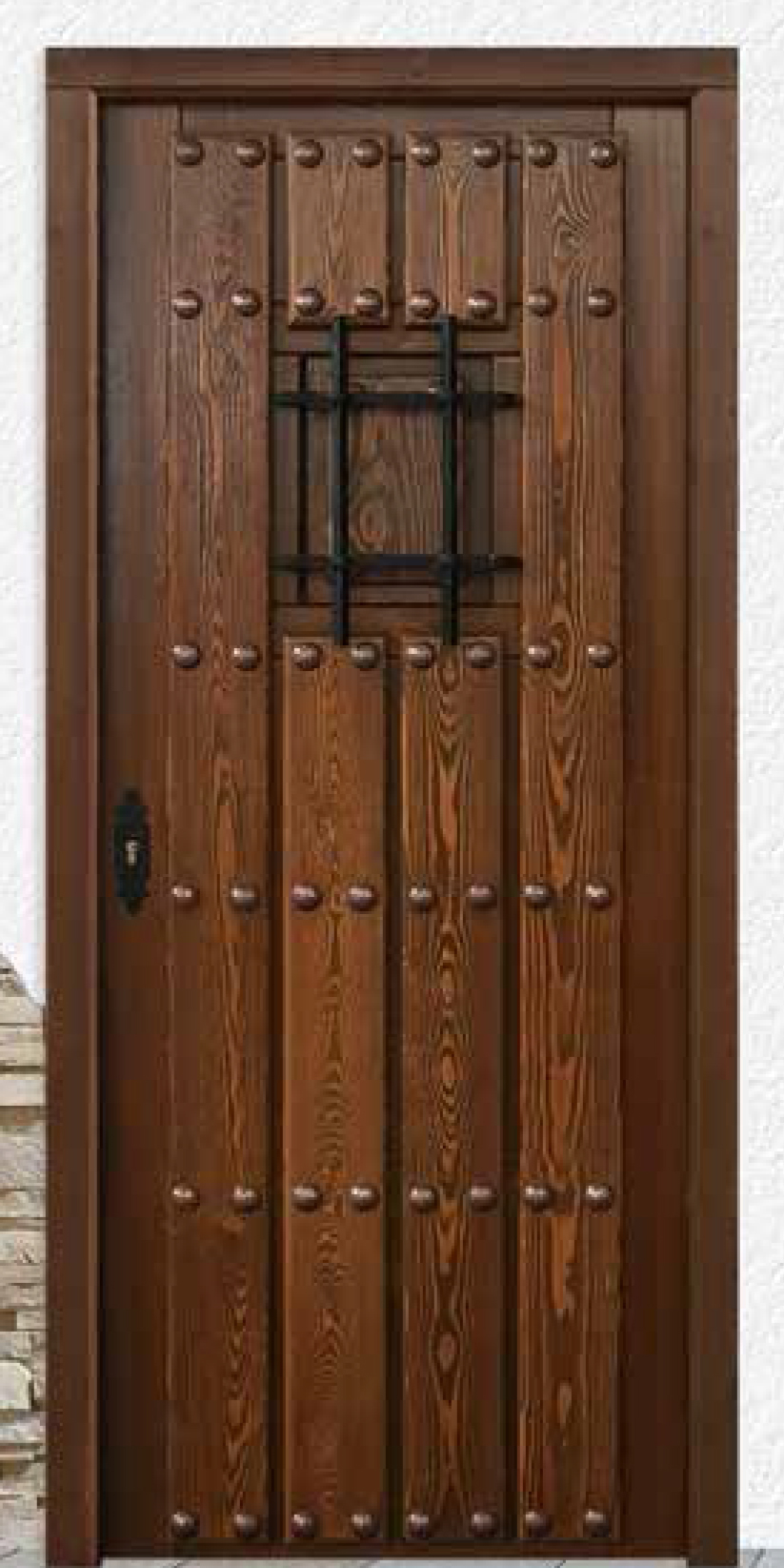 🥇Modelo R-29 Puerta rústica de madera exterior